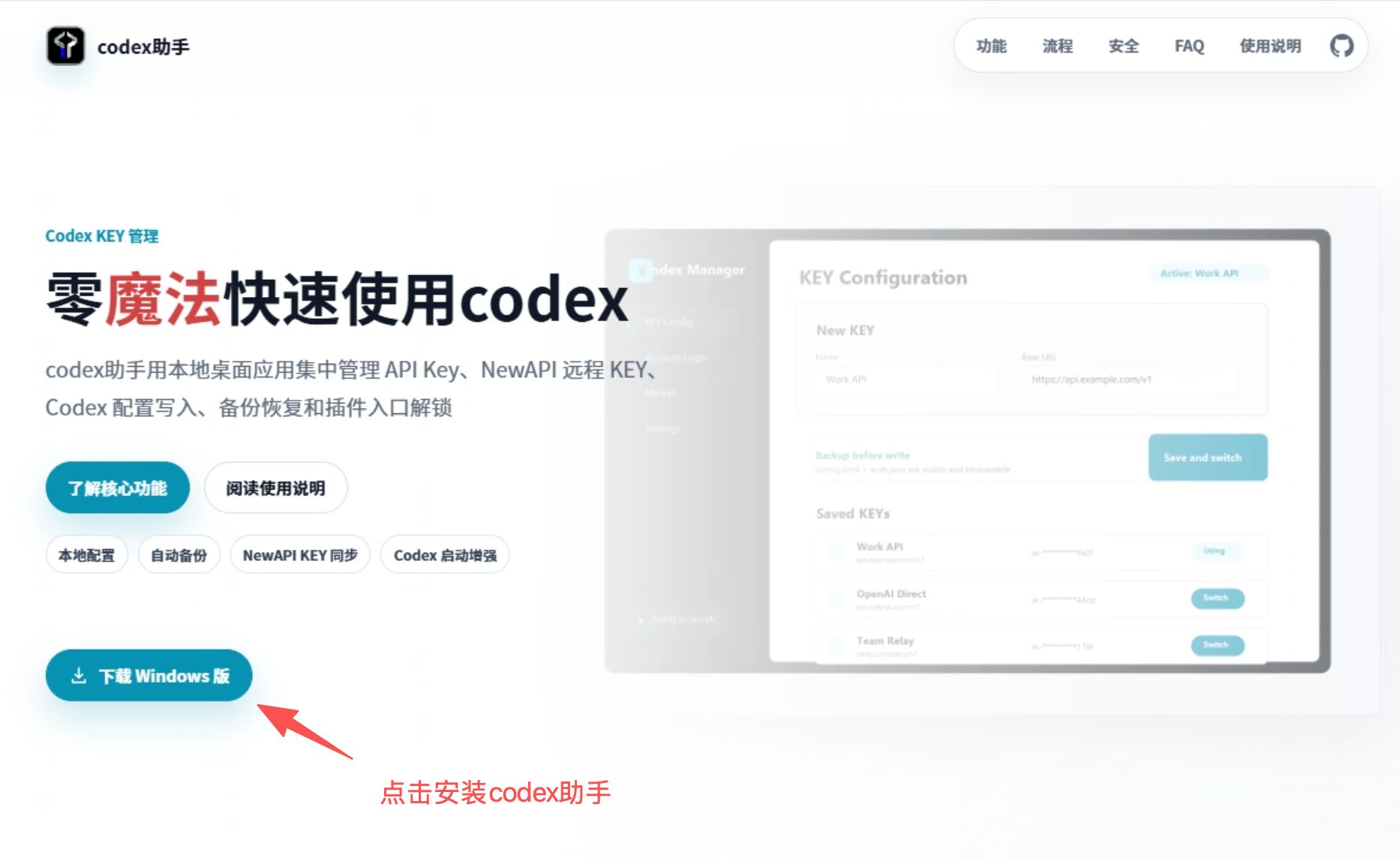 下载安装 codex助手