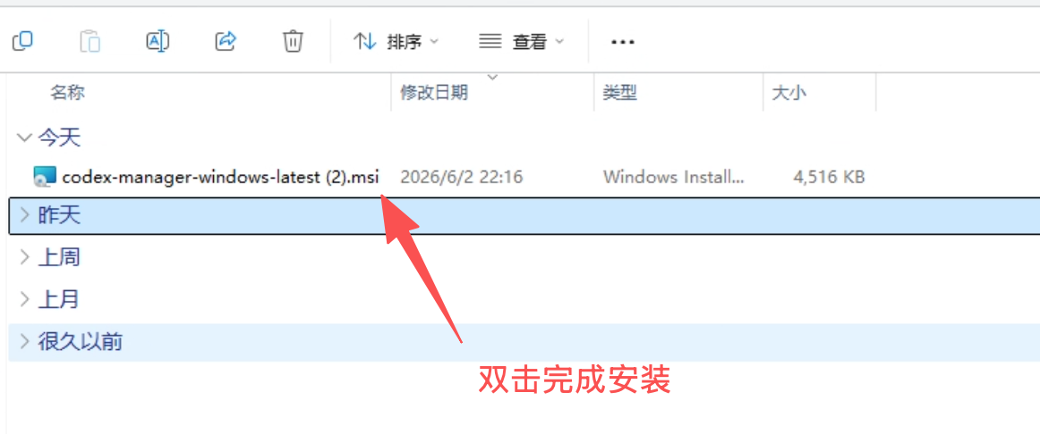 打开 codex助手 安装包